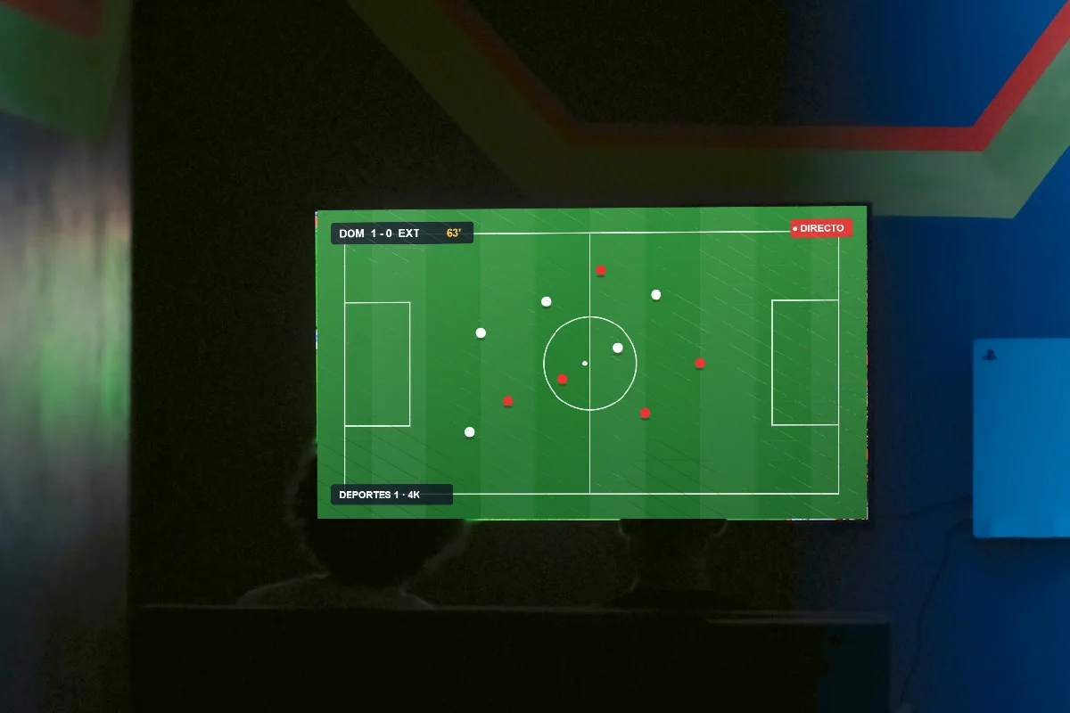 Fútbol en directo en pantalla grande con la suscripción IPTV