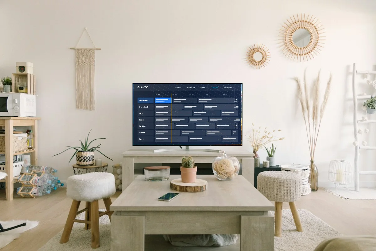 Guía de programación EPG de la lista IPTV en la tele